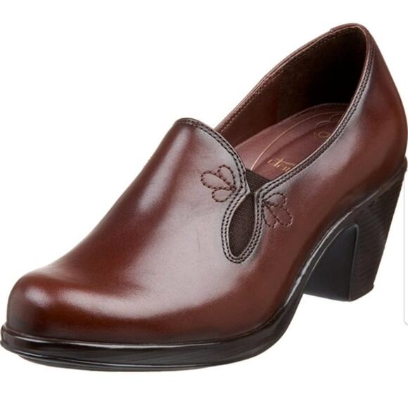 Dansko Beth Leather Pump Clog Heels 37 / 7 - Picture 1 of 10